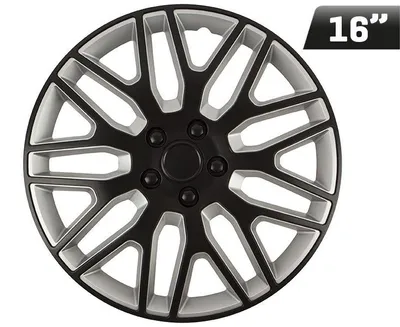 Immagine prodotto di Copricerchi Dakar nero/argento da 16", 4 pezzi
