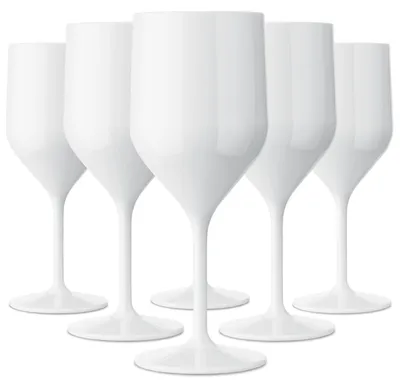 6er-Set Croisiere Weingläser 25 cl, unzerbrechlich, spülmaschinenfest, weiß
