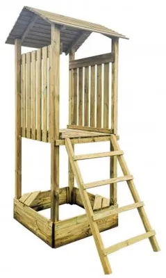 Produktbild von Turm Spielturm für Kinder mit Sandkasten und Leiter - (4004)