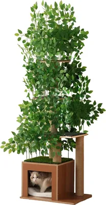 Produktbild von 190 cm Kratzbaum Hoch Stabil mit Höhle & 4 Plattformen, Aktivitätskratzbäume Haustiersicheres Material