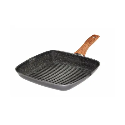 Produktbild von STONELINE® Back to Nature Grillpfanne 28 cm | ohne Deckel - Holzoptik