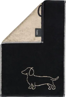 Immagine prodotto di Cawö serie di asciugamani in spugna We love Dogs6248-93 nero-beige bassotto , dimensioni: asciugamano per ospiti 30 x 50 cm