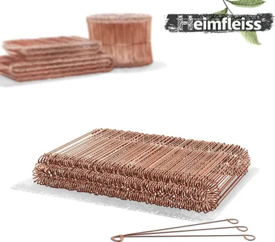 Produktbild von Heimfleiss® Ösendraht Betonbindedraht 1,0 x 140 mm (250 Stk.) - verkupferter Rödeldraht - Driller Draht für Drillapparat