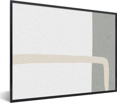 Produktbild von MuchoWow® Gerahmtes Poster Abstrakt - Minimalismus - Design 80x60 cm - Poster mit Schwarzem Bilderrahmen Wandposter Rahmen Foto Bilder - Schwarzem - Mit Gestell