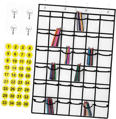 Obrázek produktu pro Organizér z průhledného PVC – 36 přihrádek – štítky – kancelář/učebna – odolný