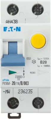 Produktbild von Fehlerstromschutzschalter 2P 20A B 0,03A Typ AC PKNM 20/1N/B/003 236235
