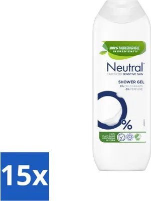 Obrázek produktu pro Neutrální - sprchový gel - citlivá pokožka - bez vůně - 250 ml - hodnotné balení - 15 kusů