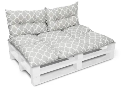 Produktbild von Amilian Palettenkissen SET Gartenkissen mit Rückenkissen Bankauflage Kissen Sitzpolster für Europaletten Sitzkissen: 80x120cm + 2x 40x60cm