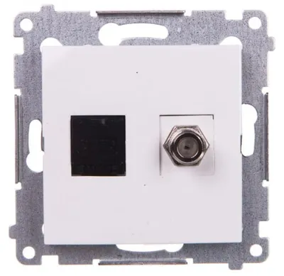 Imagen del producto de Kontakt-Simon DASFRJ45.01/11, Blanco, Plástico, IP20, 75 mm, 43 mm, 75 mm