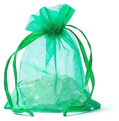 Immagine prodotto di Busta Regalo In Organza Verde Xs --confezione Da 20 Pz - 7x9cm