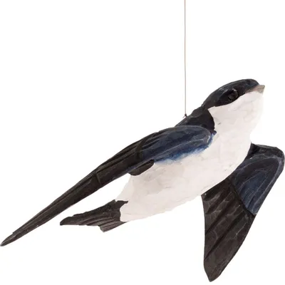 Produktbild von Wildlife Garden DecoBird Mehlschwalbe handgeschnitzt