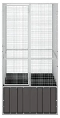 Obrázek produktu pro vidaXL Ptačí klec antracit 111x107x211,5 cm Pozinkovaná ocel