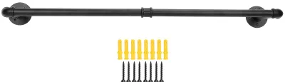 Wand-Kleiderstange 92 cm, Eisenrohr, Garderobenstange für Kleiderbügel