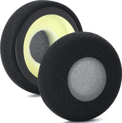 Produktbild von INF 2er-Pack Ohrpolster aus Fußballnetz für Jabra Evolve & Plantronics Voyager Grau+Schwarz