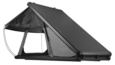 Produktbild von SucceBuy Hartschalen-Autodachzelt für 2-3 Personen, Aluminiumzelt mit LED-Beleuchtung in drei Farben und komfortabler Matratze, wasser- und winddicht, geeignet für Jeep, SUV und Pickup, Maße: 250 x 225 x 144 cm (aufgeklappt)