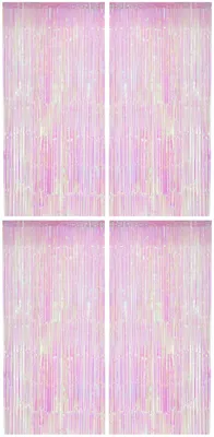 Produktbild von 4x Lametta Vorhang - Einhorn - 91x244 cm