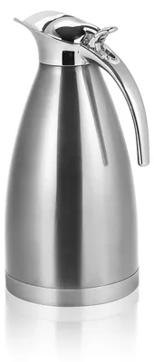 Image de Omgoods - Cafetière à double paroi - Thermos de 2 litres - Acier inoxydable - Carafe isotherme - Maintien de la chaleur pendant 12 heures - Design élégant