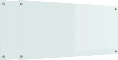 Obrázok produktu pre vidaXL Kuchynská zástenová doska, 2 ks, biela, 110 x 50 cm, tvrdené sklo