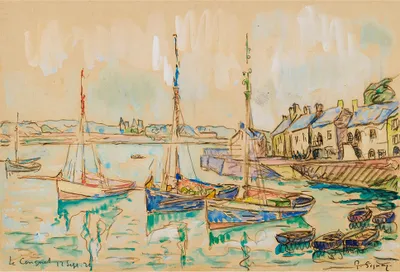 Produktbild von Legendarte - Kunstdruck auf Leinwand - Le Conquet Paul Signac - Wanddeko, Canvas cm. 50x70