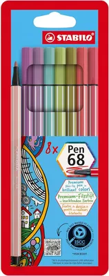 Produktbild von STABILO Vilstift – Pen 68 – Etui mit 8 Farben