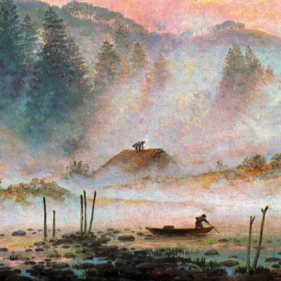 Produktbild von Caspar David Friedrich Kunstdruck Bild - Der Morgen, Um 1820, Detail (40 x 40 cm)
