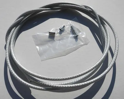 Obrázek produktu pro Vnější Bowdenův kabel stříbrný opletený metalický 2,50 m 5 mm