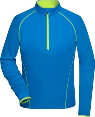 Produktbild von Langarm Funktionsshirt für Fitness und Sport bright-blue/bright-yellow, Gr. S