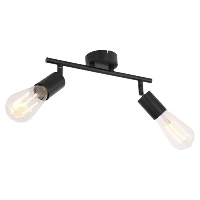 Produktbild von LED Deckenleuchte, 2-Flammig, schwarz, Spots verstellbar, L 30 cm