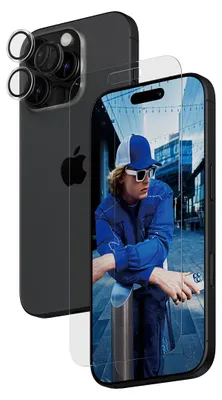 Produktbild von PanzerGlass ® 2-in-1 Set iPhone 16 Pro, Apple, Apple - iPhone 16 Pro, Trockene Anwendung, Kratzresistent, Schockresistent, Transparent, 1 Stück(e)