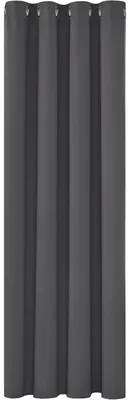 Obrázek produktu pro Zatemňovací závěsy s oky, termoizolační, nepropouštějící světlo, rozměry 160 x 132 cm, tmavě šedá barva, 1 kus