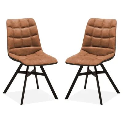 Produktbild von MX Sofa Esszimmerstuhl Nynke - Cognac (2er-Set)