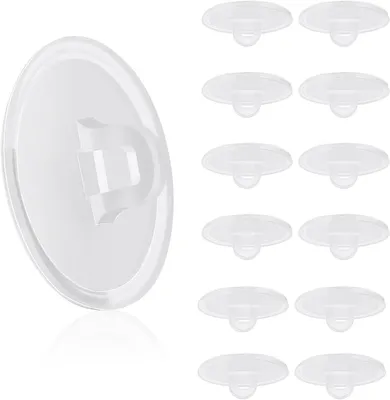 Produktbild von Packung mit 50 robusten, selbstklebenden Deckenhaken aus transparentem Kunststoff, kein Bohren erforderlich, für die Wohnzimmerdekoration, 22 mm