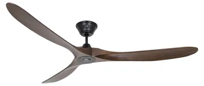 Immagine prodotto di Ventilatore da soffitto a risparmio energetico con telecomando Eco Genuino 180 cm Nero opaco / Noce