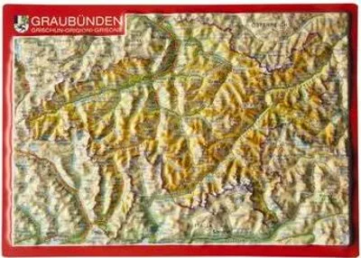Produktbild von Reliefpostkarte Graubünden
