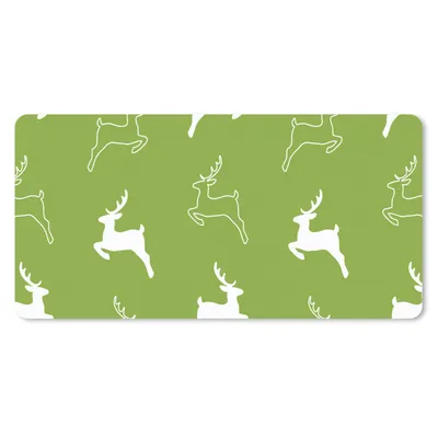 Produktbild von MuchoWow® Mauspad Mousepad Hirsche - Grün - Muster 60x30 cm - Mousepads - Maus Mat - Pad - Mausunterlage - Nachhaltig