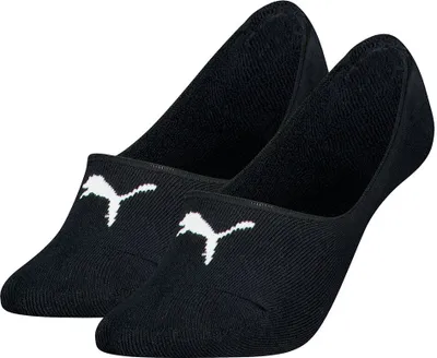 Image de Chaussettes invisibles rembourrées Puma, lot de 2, noir, pointures 35-38 (femmes)