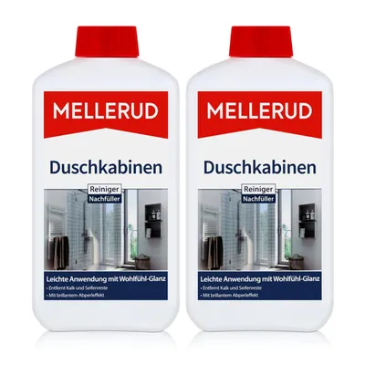 Produktbild von 2x Mellerud Duschkabinen Reiniger Nachfüller 1L