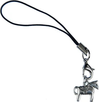 Produktbild von Dalapferd Handyanhänger Miniblings Dalahäst Handyschmuck Dala Pferdchen silber