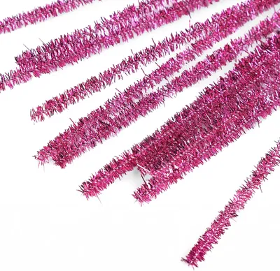 Produktbild von Glitzer-Pfeifenreiniger 10 Stück 30cm x 6mm Chenilledraht Pfeifenputzer