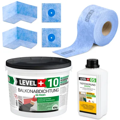 Produktbild von DichtSet 10kg Balkonabdichtung 2K Badabdichtung, Dusche, Terrasse LEVEL+ SET26