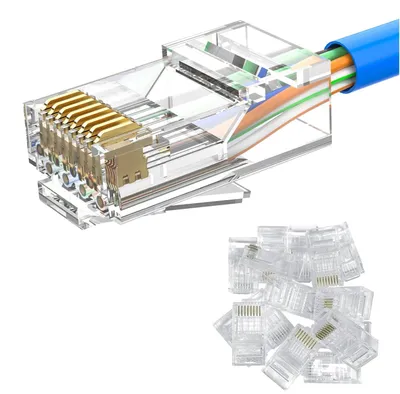 Obrázok produktu pre Modulárny konektor RJ45 Cat6 pre sieťový kábel UTP, 1 Gbps