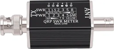Produktbild von 10-W-SWR-Messgerät mit 6 LED-Anzeigen, 1–30 MHz Frequenz, Stehwellenverhältnis-Messgerät, BNC-Schnittstelle
