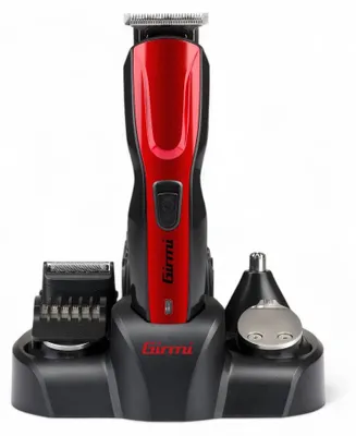 Obrázek produktu pro 5v1 zastřihovač vousů, vlasů, nosních chloupků a chloupků v uších s napájením ze sítě i bezdrátovým provozem, s 5 hlavicemi a 4 střihacími hřebeny