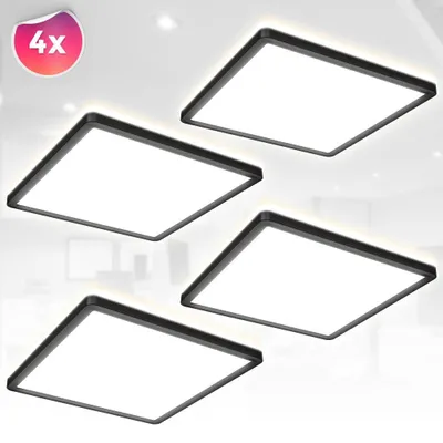 Obrázek produktu pro 4x LED stropní svítidlo panelové nepřímé ultraploché stropní světlo obývací pokoj chodba černá