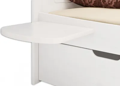 Produktbild von 90.25-0 W Bettablage Kiefer massiv weiß