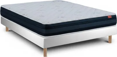 Image de Ensemble Viscoflex  et Sommier Blanc - Matelas et Lit 2 x 200 x 100 cm