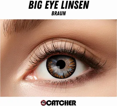 Produktbild von Big Eyes Kontaktlinsen große Augen verschiedene Farben Braun-B05