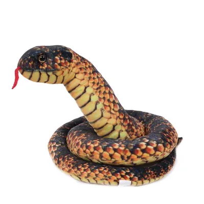 Produktbild von Plüschtier Schlange 120 cm, Kuscheltiere Stofftiere Schlangen Reptilien, schwarz gelb orange