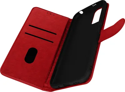 Produktbild von Avizar, Kunstleder-Klappetui mit Standfunktion für Xiaomi Redmi Note 10 5G, Rot