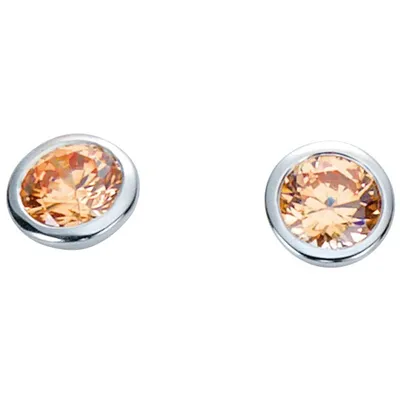 Produktbild von Miamar 01.1098CH Damen Ohrstecker Silber Zirkonia champagner